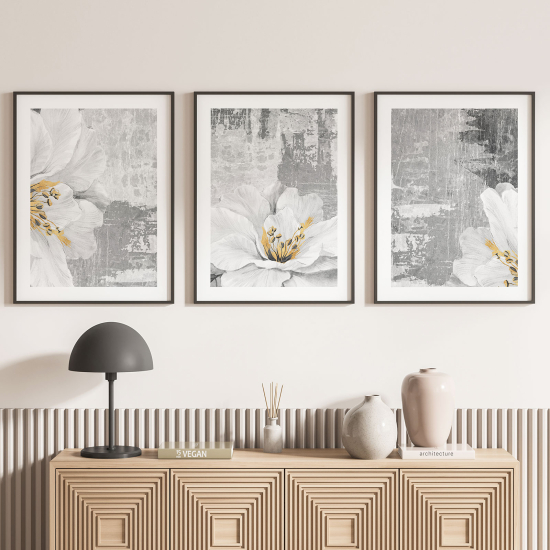 Set Of 3 Posters - Flowers