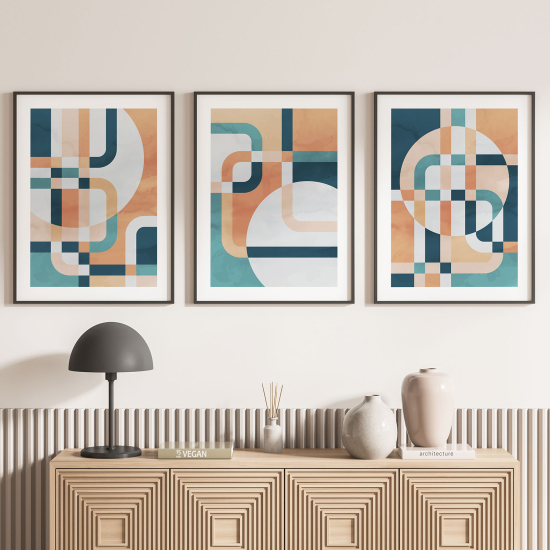 Set Of 3 Posters - Geometric Design