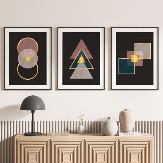 Set Of 3 Posters - Geometric Shapes