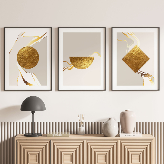 Set Of 3 Posters - Geometric shapes