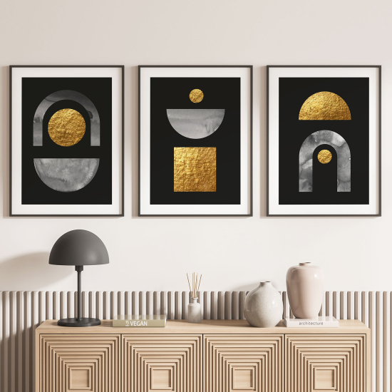 Set Of 3 Posters - Geometric shapes