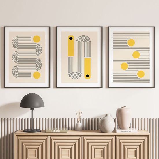 Set Of 3 Posters - Geometric shapes