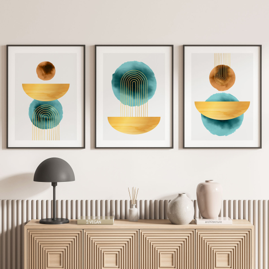 Set Of 3 Posters - Geometric shapes