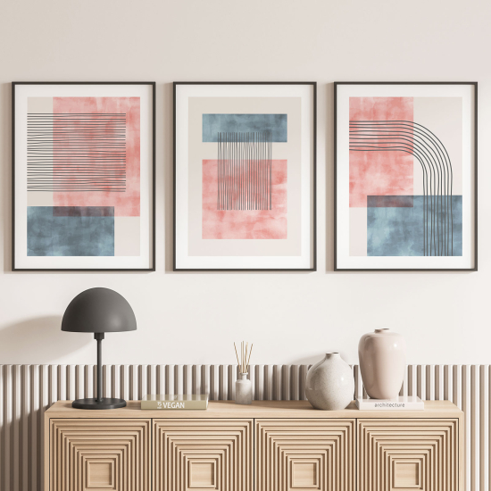 Set Of 3 Posters - Geometric shapes