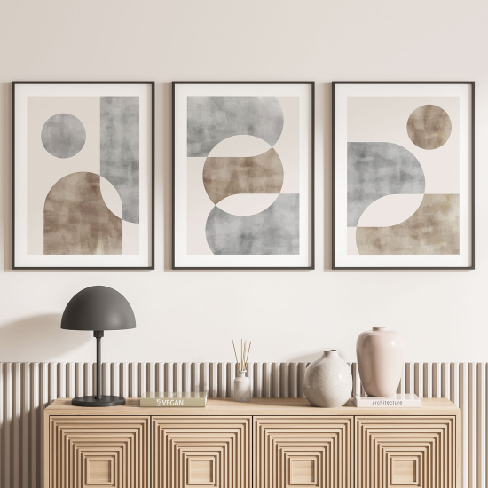 Set Of 3 Posters - Geometric shapes