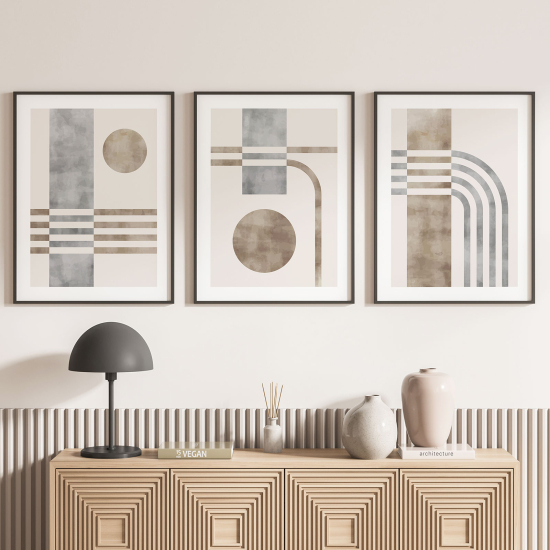 Set Of 3 Posters - Geometric shapes