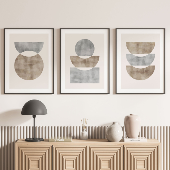 Set Of 3 Posters - Geometric shapes