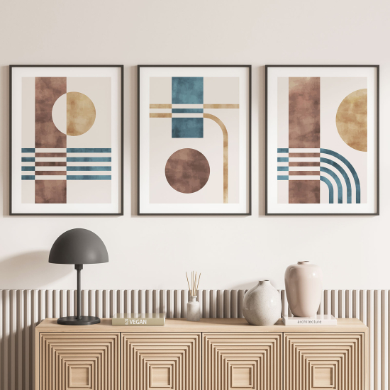 Set Of 3 Posters - Geometric shapes