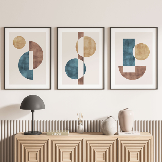 Set Of 3 Posters - Geometric shapes