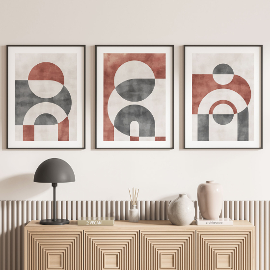 Set Of 3 Posters - Geometric shapes