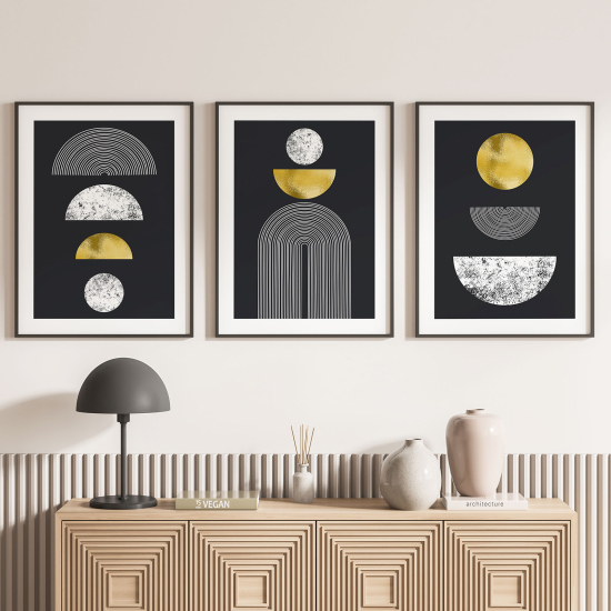 Set Of 3 Posters - Geometric shapes