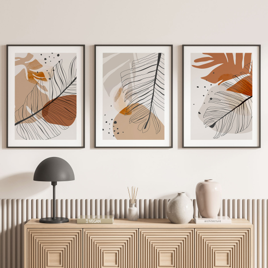 Set Of 3 Posters - Leaves