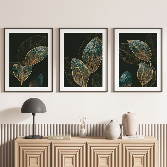 Set Of 3 Posters - Leaves