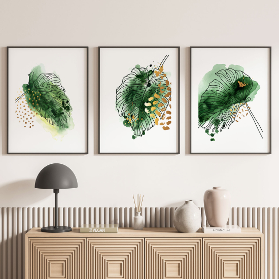 Set Of 3 Posters - Leaves