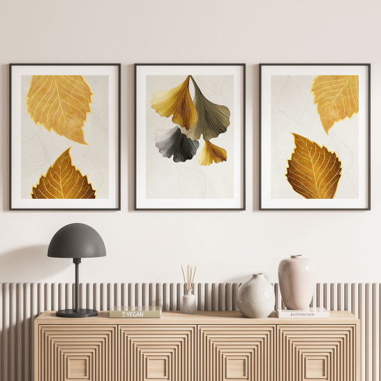 Set Of 3 Posters - Leaves