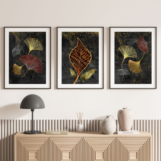 Set Of 3 Posters - Leaves