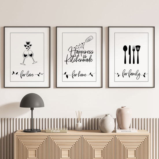 Set Of 3 Posters - Love Family