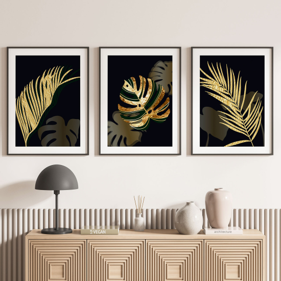 Set Of 3 Posters - Palm leaves