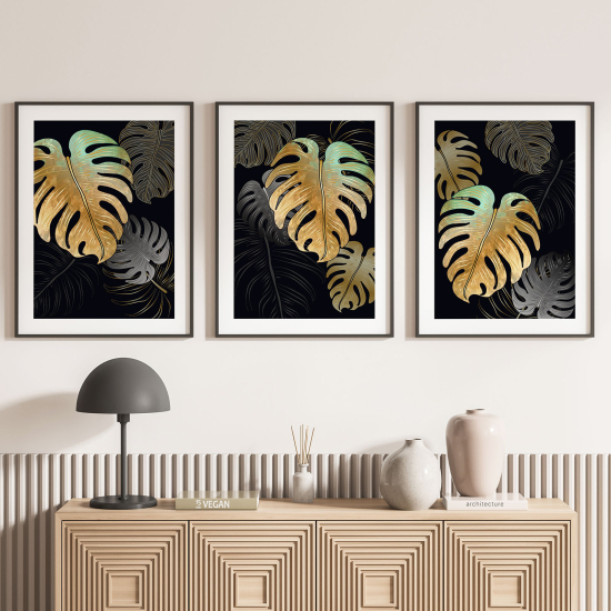 Set Of 3 Posters - Palm leaves