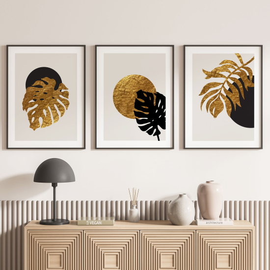 Set Of 3 Posters - Palm leaves