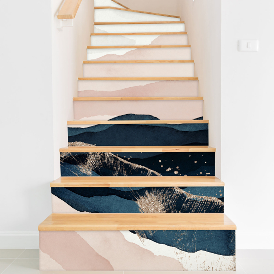 Stair riser stickers - Boho Mountains