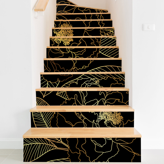 Stair riser stickers - Leaves