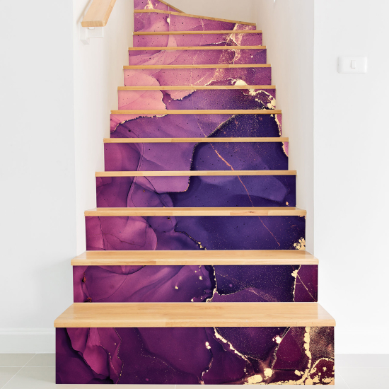 Stair riser stickers - Marbled Effect