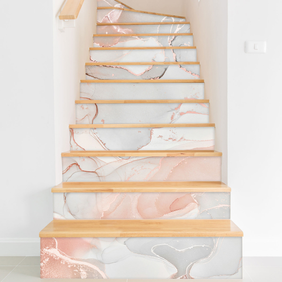 Stair riser stickers - Marbled Effect