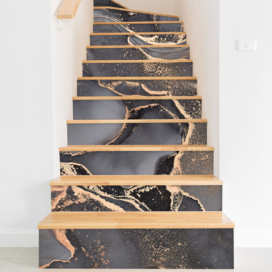 Stair riser stickers - Marbled Effect