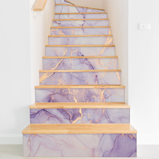 Stair riser stickers - Marbled Effect