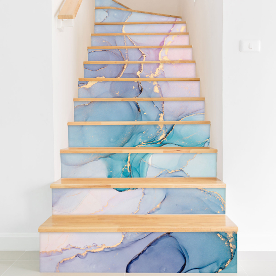 Stair riser stickers - Marbled Effect