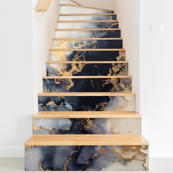 Stair riser stickers - Marbled Effect