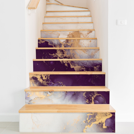 Stair riser stickers - Marbled Effect