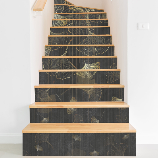 Stair riser stickers - Tropical leaves