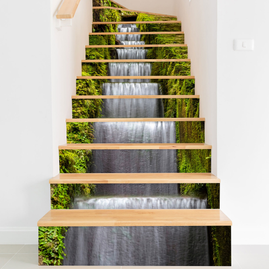 Stair riser stickers - Waterfall