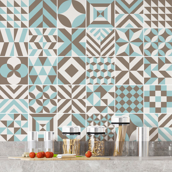 Tiles Stickers - Cement tile pattern