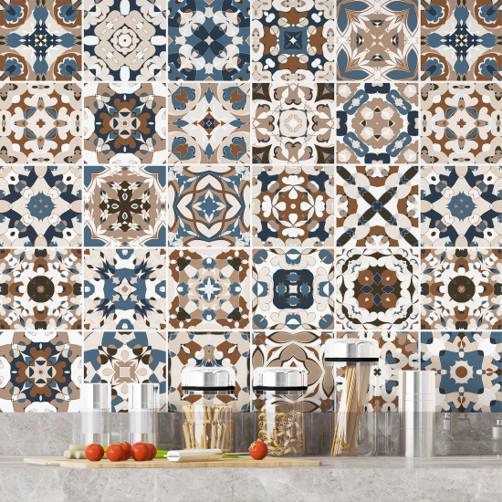 Tiles Stickers - Cement tile pattern