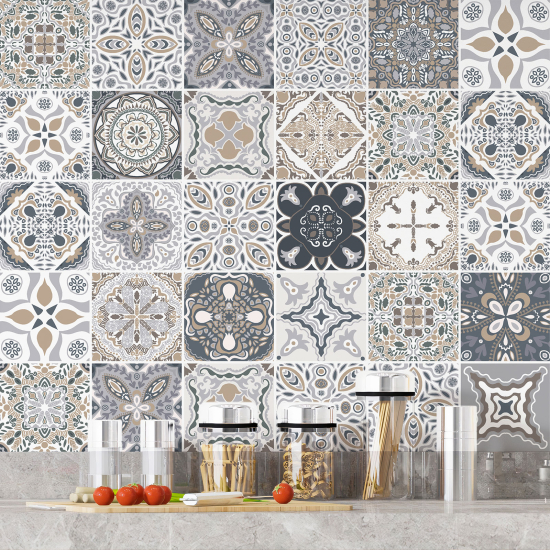 Tiles Stickers - Cement tile pattern