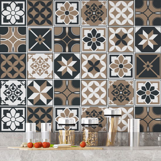 Tiles Stickers - Cement tile pattern