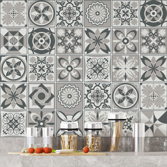 Tiles Stickers - Cement tile pattern