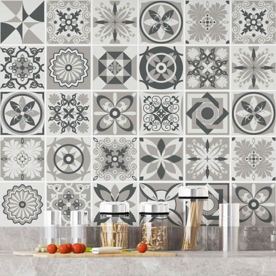 Tiles Stickers - Cement tile pattern