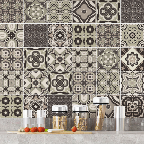 Tiles Stickers - Cement tile pattern