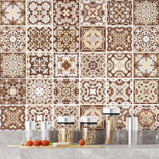 Tiles Stickers - Cement tile pattern