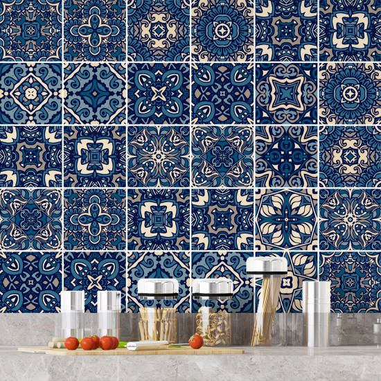 Tiles Stickers - Cement tile pattern