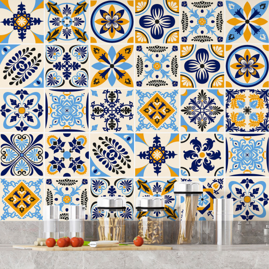 Tiles Stickers - Cement tile pattern