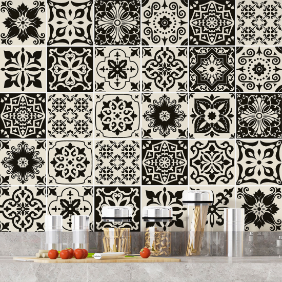 Tiles Stickers - Cement tile pattern