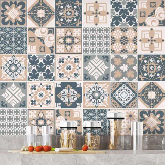 Tiles Stickers - Cement tile pattern