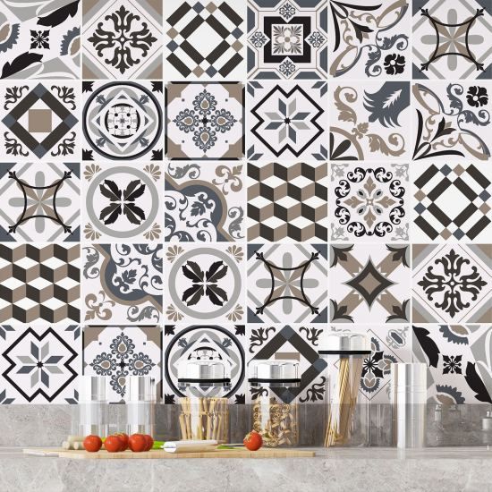 Tiles Stickers - Cement tile pattern