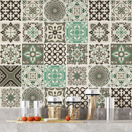 Tiles Stickers - Cement tile pattern