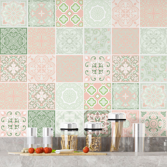 Tiles Stickers - Cement tile pattern